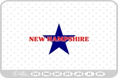 New Hampshire Star USA State America SVG PNG DXF Product Image 1