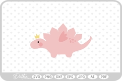 Fairy Cute Dino Dinosaur SVG PNG DXF Product Image 1