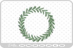 Botanical Wreath Frame Border SVG PNG DXF Product Image 1