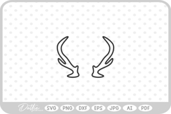 Antlers Deer Stag Hunting Christmas Reindeer SVG PNG DXF Product Image 1