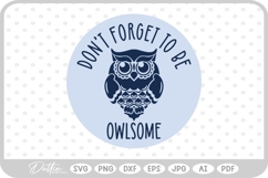 Owl Quote Bird SVG PNG DXF Product Image 1