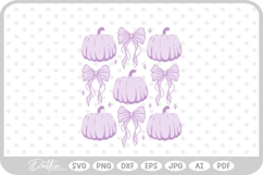 Pumpkin Bow Halloween Spooky Season Autumn SVG PNG DXF Product Image 1