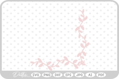 Corner Border Floral Vine SVG PNG DXF Product Image 1