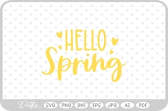 Hello Spring Hearts SVG PNG DXF Product Image 1