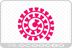 Rolled Paper Flower Template SVG PNG DXF Product Image 1