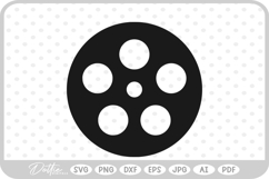 Film Movie Reel Tape SVG PNG DXF Product Image 1