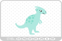 Cute Girly Dinosaur Pretty SVG PNG DXF Product Image 1