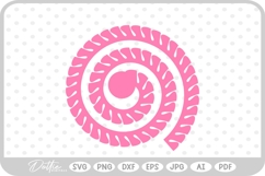 Rolled Flower SVG PNG DXF Product Image 1