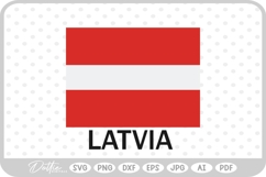 Latvia World Flag SVG PNG DXF Product Image 1