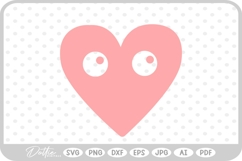 Heart with Eyes SVG PNG DXF Product Image 1