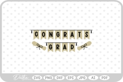 Congrats Grad Banner Graduation SVG PNG DXF Product Image 1