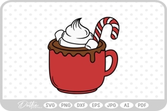 Hot Cocoa Christmas Festive Drink Winter SVG PNG DXF Product Image 1