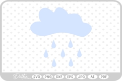 Rain Cloud SVG PNG DXF Product Image 1