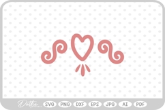 Heart Shape Decorative Swirl SVG PNG DXF Product Image 1