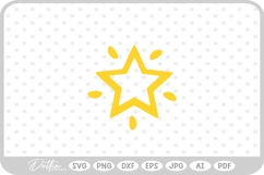 Star Shape Stars Space Doodle Starburst SVG PNG DXF Product Image 1