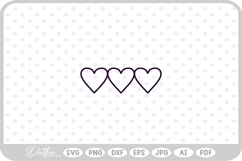 Heart Shape Border Silhouette Hand Drawn SVG PNG DXF Product Image 1