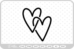 Linked Shape Hearts SVG PNG DXF Product Image 1