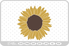 Sunflower Floral Flower Nature SVG PNG DXF Product Image 1