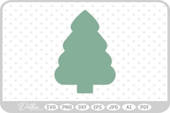 Christmas Tree Doodle Hand Drawn Winter SVG PNG DXF Product Image 1