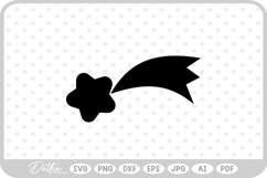 Star Shooting Shape Sky Night Space SVG PNG DXF Product Image 1