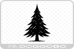 Pine Tree Forest Winter Spruce Christmas SVG PNG DXF Product Image 1