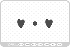 Hearts Dot Shape Decorative SVG PNG DXF Product Image 1