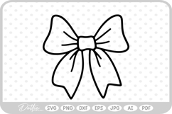 Ribbon Bow Hand Drawn Doodle SVG PNG DXF Product Image 1