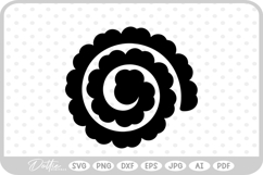 Rolled Paper Flower Template SVG PNG DXF Product Image 1