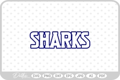 Sharks Sports Team SVG PNG DXF Product Image 1