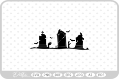 Zombie Hand Gravestone Tombstone Scene Cemetery Halloween Product Image 1