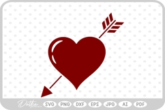 Arrow Heart Valentine&#039;s Day SVG PNG DXF Product Image 1