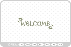 Welcome Botanical Hand Drawn Vine SVG PNG DXF Product Image 1
