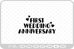 First Wedding Anniversary SVG PNG DXF Product Image 1