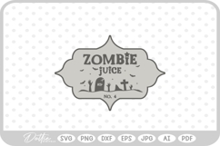 Zombie Juice Potion Bottle Label Halloween Witch SVG Product Image 1