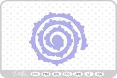 Rolled 3d Flower Template SVG PNG DXF Product Image 1
