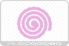Rolled 3d Flower Template SVG PNG DXF Product Image 1
