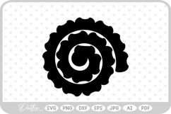 Rolled Paper Flower Template SVG PNG DXF Product Image 1