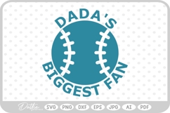 Baseball Dadas Biggest Fan SVG PNG DXF Product Image 1