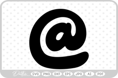 At Sign Punctuation SVG PNG DXF Product Image 1