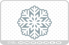 Snowflake Snow Winter Christmas SVG PNG DXF Product Image 1