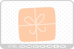 Gift Box Present Bow Wrap SVG PNG DXF Product Image 1