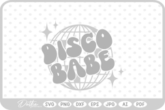 Disco Babe Ball Party Glitter Sparkle Dance SVG PNG DXF Product Image 1