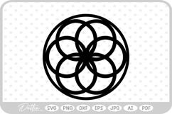 Floral Mandala Flower Circle Nature Plant SVG PNG DXF Product Image 1
