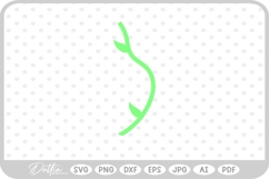 Stem With Leaves SVG PNG DXF Product Image 1