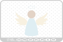 Angel Hand Drawn Christmas SVG PNG DXF Product Image 1