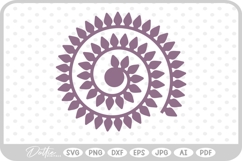 Rolled Flower Paper Craft SVG PNG DXF Product Image 1
