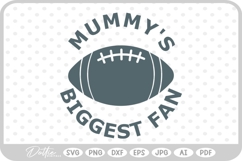Football Mummys Biggest Fan SVG PNG DXF Product Image 1