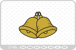 Bells Christmas Wedding Bell Sleigh SVG PNG DXF Product Image 1