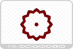 Mandala Shape Dots Circle Border Flower Pattern SVG PNG DXF Product Image 1