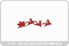 Christmas Santa Sleigh Reindeer Gifts Eve Winter SVG PNG DXF Product Image 1